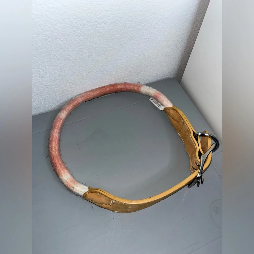 Youly Avant- Garde Braided NWOT Chunky Belted Dog Collar Adjustable Hole 36”
